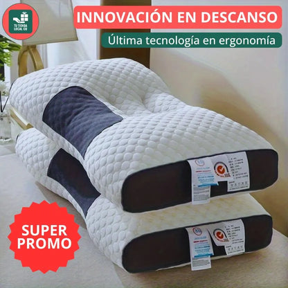 2x1 DELUXE ERGO™ Almohada Ortopédica con Alineación Cervical Perfecta