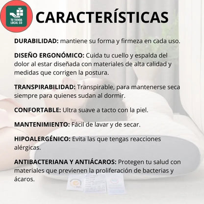 2x1 DELUXE ERGO™ Almohada Ortopédica con Alineación Cervical Perfecta