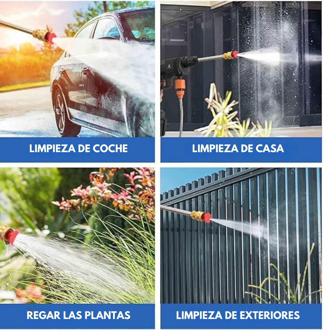 TurboWash GO™ – Hidrolimpiadora Portátil de Alta Presión + 2 Baterías