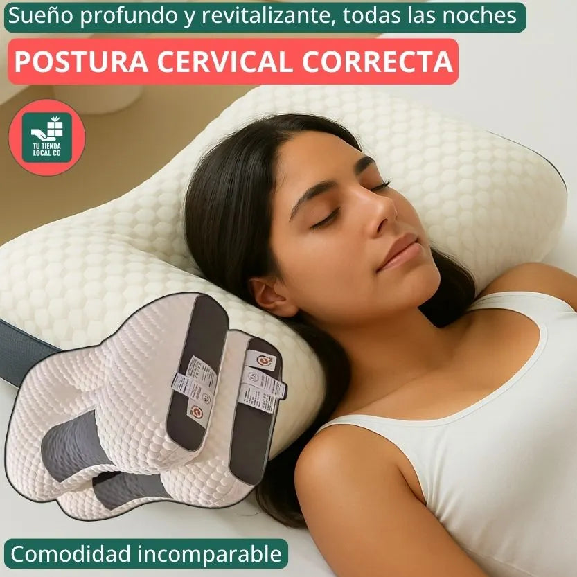 2x1 DELUXE ERGO™ Almohada Ortopédica con Alineación Cervical Perfecta