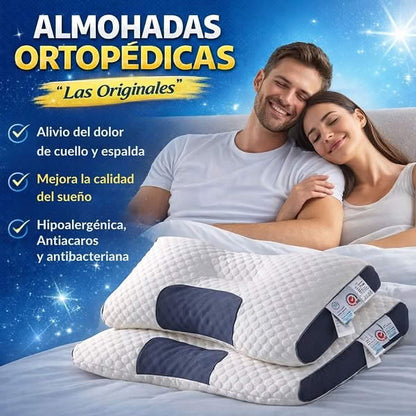 2x1 DELUXE ERGO™ Almohada Ortopédica con Alineación Cervical Perfecta
