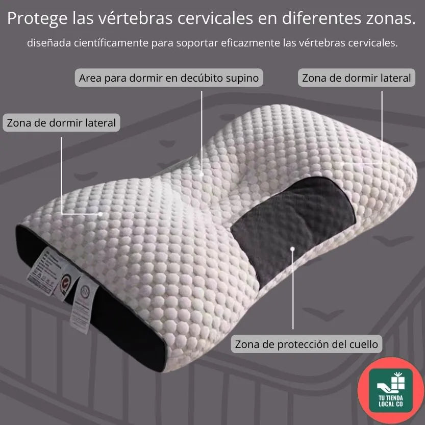 2x1 DELUXE ERGO™ Almohada Ortopédica con Alineación Cervical Perfecta