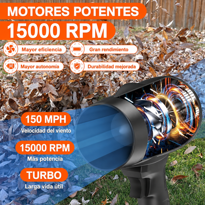 Soplador de Aire Inalámbrico Turbo 130.000 RPM | 2 Baterías Incluidas