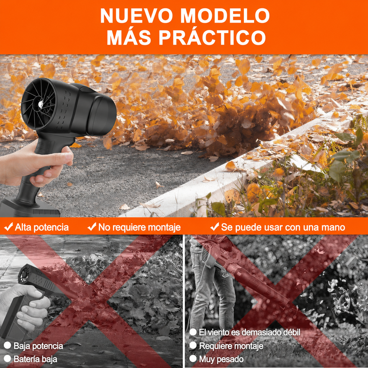 Soplador de Aire Inalámbrico Turbo 130.000 RPM | 2 Baterías Incluidas