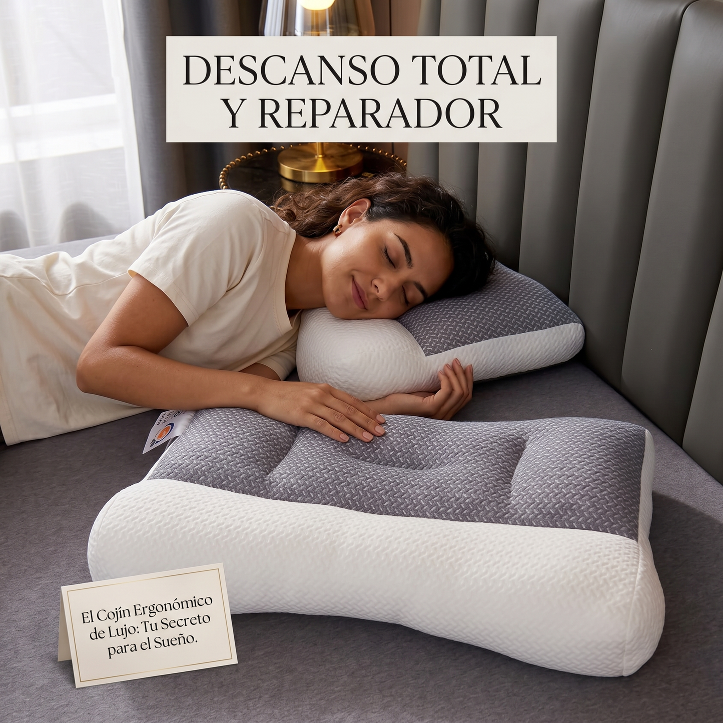 LumenDeep™ - La única almohada viscoelástica del mercado con soporte para la curvatura del cuello.