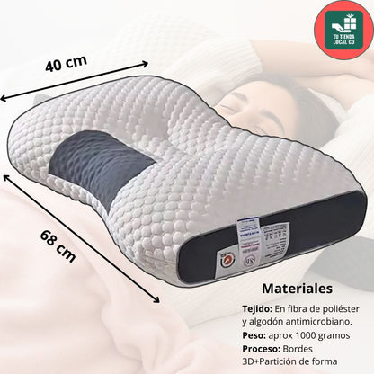 2x1 DELUXE ERGO™ Almohada Ortopédica con Alineación Cervical Perfecta